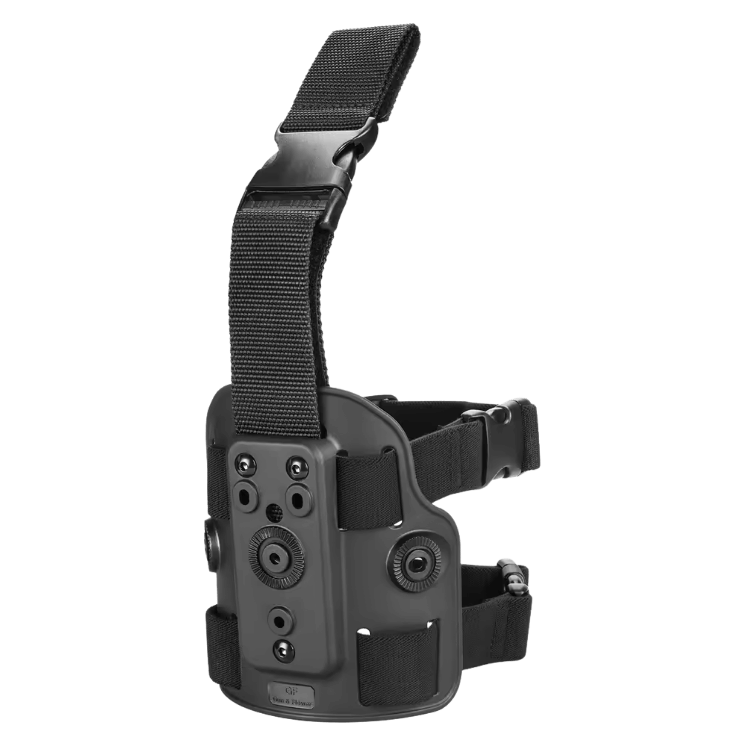 Gun&Flower Tactical Thigh Mount Bacak Destekli Elastik Kayışlı Leg Holster - Siyah