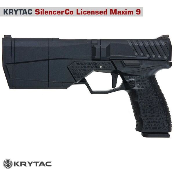 KRYTAC SilencerCo Maxim9 Siyah GBB Airsoft Tabanca