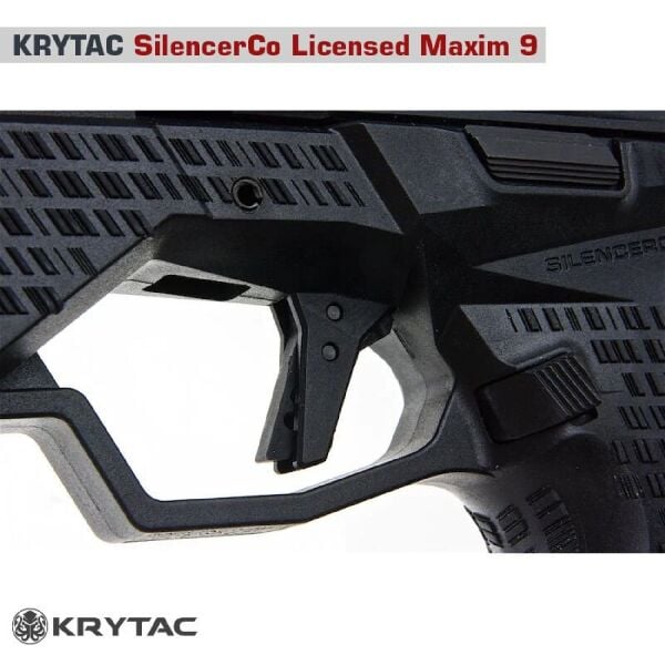 KRYTAC SilencerCo Maxim9 Siyah GBB Airsoft Tabanca