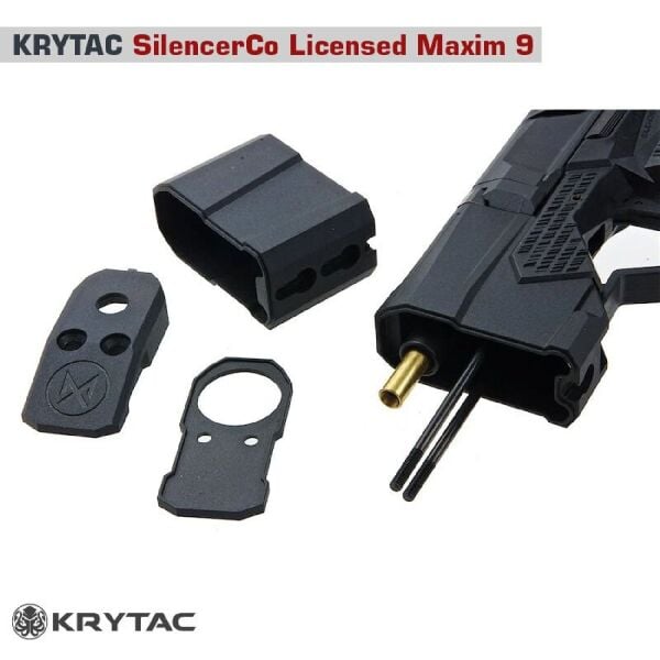 KRYTAC SilencerCo Maxim9 Siyah GBB Airsoft Tabanca