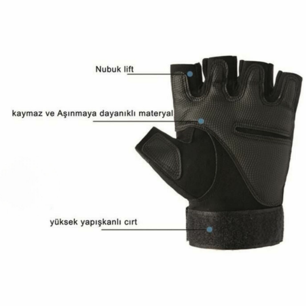 SS Yarım Parmak Taktik Eldiven Bisiklet Motosiklet Outdoor Eldiven SİYAH