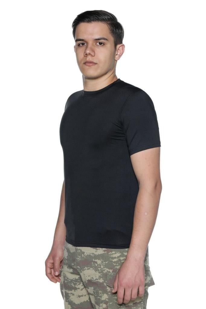 SINGLE SWORD MICROFIBER TSHIRT KISA KOL MEDIUM - Black (Siyah)