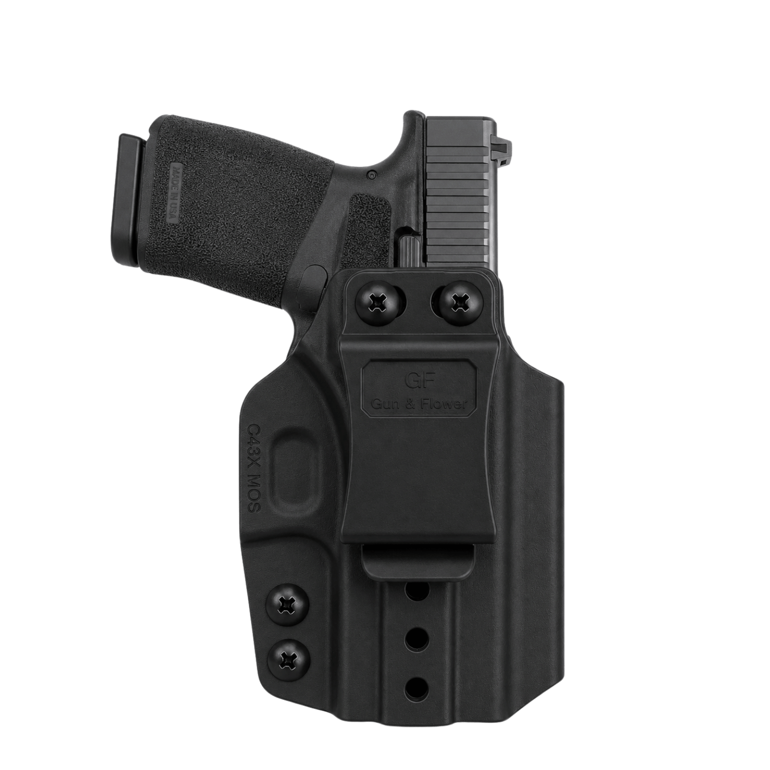 Gun&Flower IWB Polimer Fast Draw Glock 43,43X Uyumlu Hoster Sağ El - Siyah