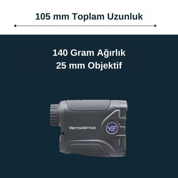 Vector Optics Paragon 6x21 1800METRE Dijital Balistik Lazer Range Finder 2000 Yard