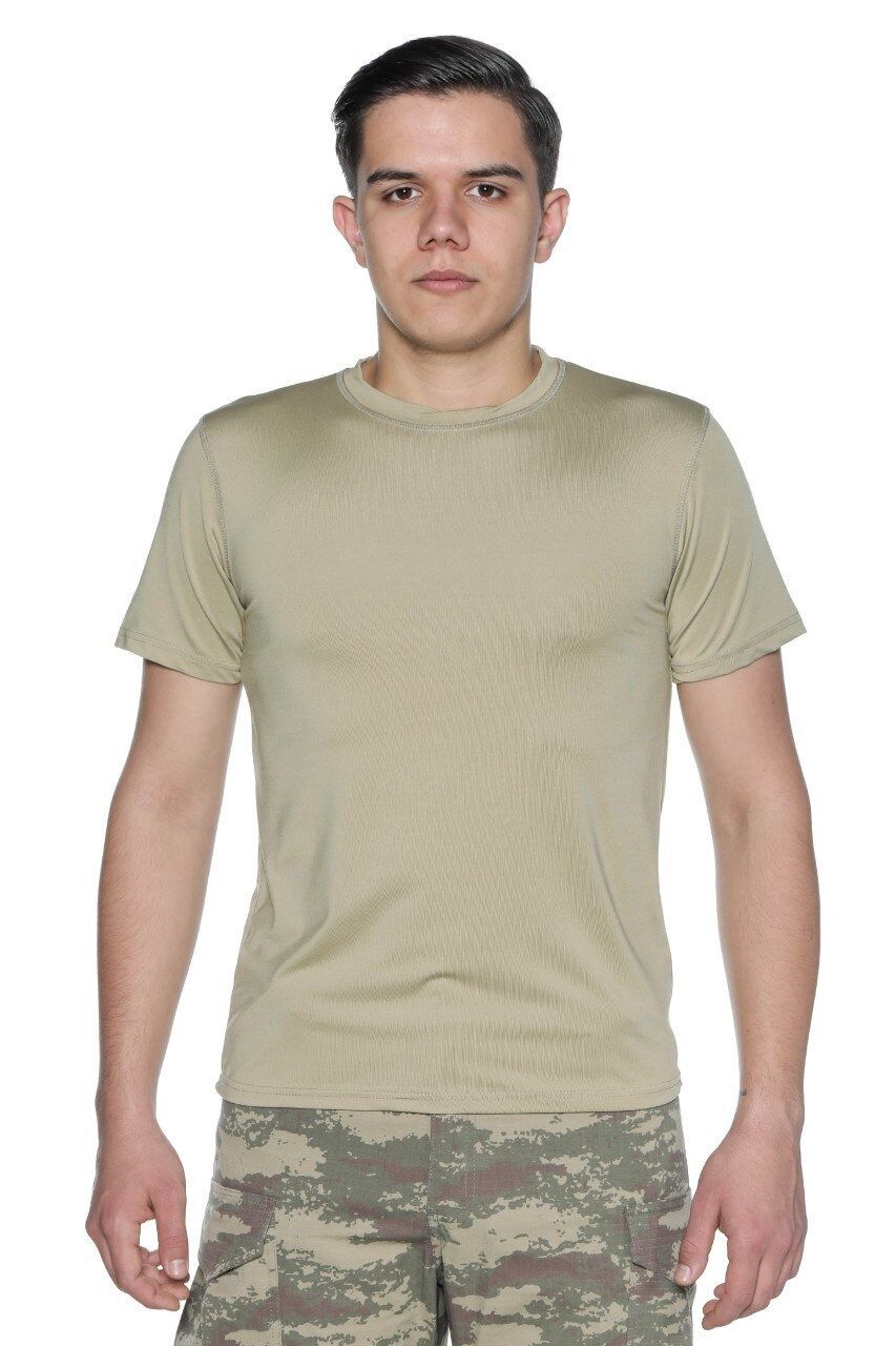 SINGLE SWORD MICROFIBER TSHIRT KISA KOL SMALL - BEJ