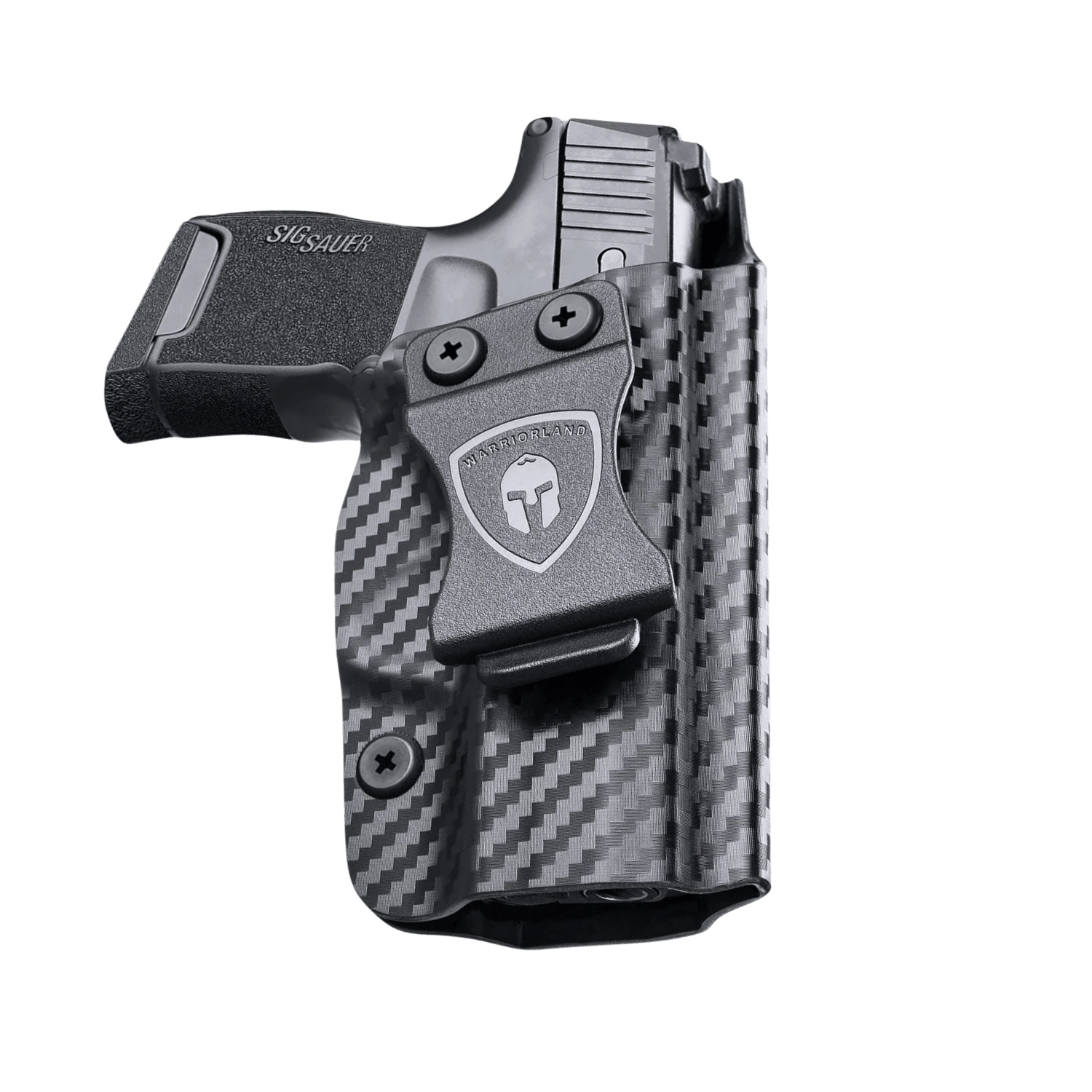 WarriorLand IWB Carbon Fiber P365 XMacro Uyumlu Polymer Holster Sağ El , Siyah Tabanca Kılıfı