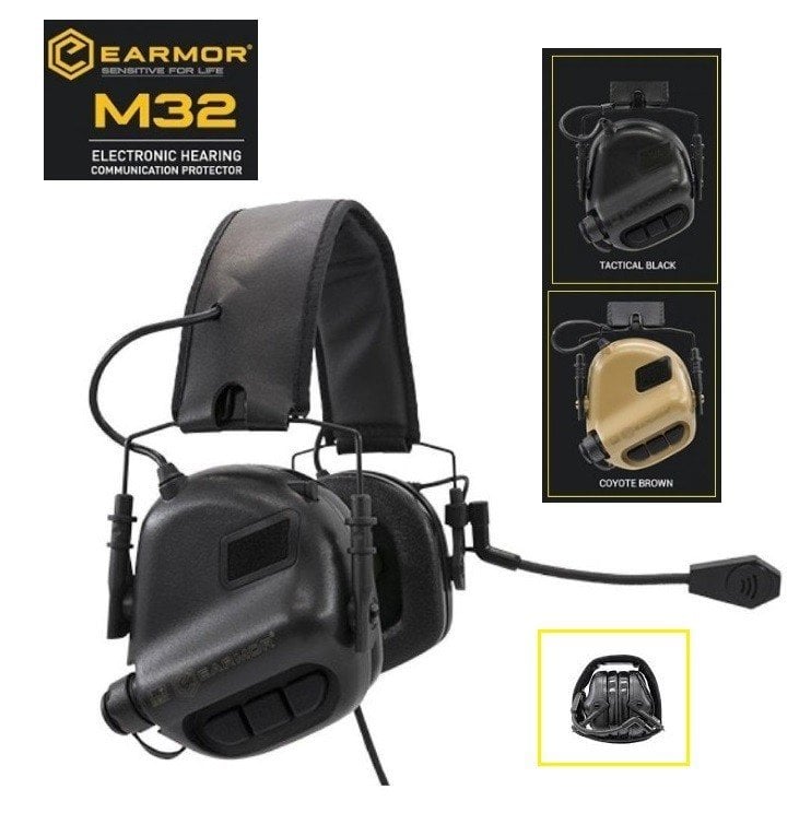 OPSMEN EARMOR M32 MOD3 MIKROFONLU Aktif Koruma Atış Kulaklığı