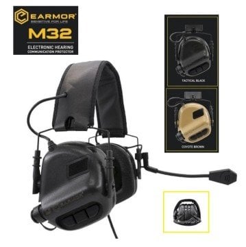 OPSMEN EARMOR M32 MOD3 MIKROFONLU Aktif Koruma Atış Kulaklığı
