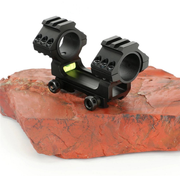 Teagle Y038 SİYAH YÜKSEK Airsoft Tek Parça 30/25.4mm Picatinny Dürbün Montajı Anti Eğim Su Terazili