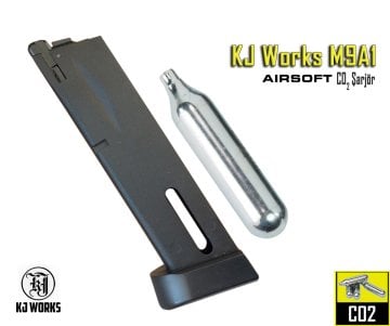 KJW M9A1 F92 Beretta CO2 AIRSOFT Mag Şarjör