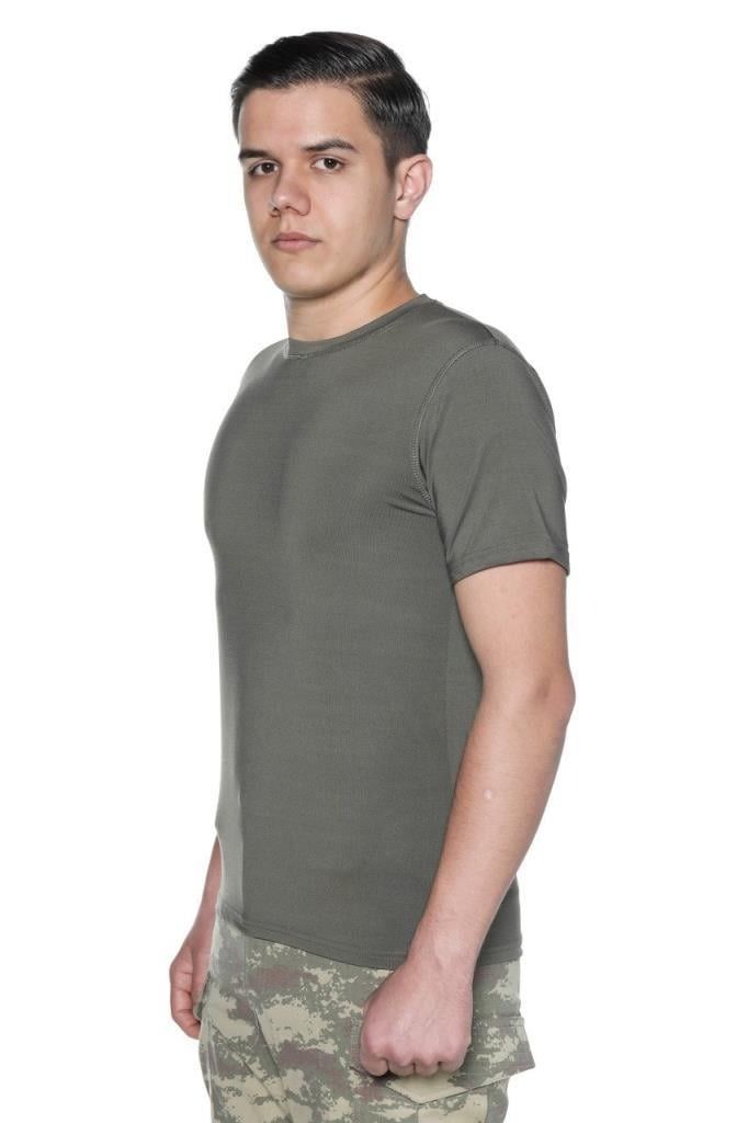 SINGLE SWORD MICROFIBER TSHIRT KISA KOL X-Large - Haki