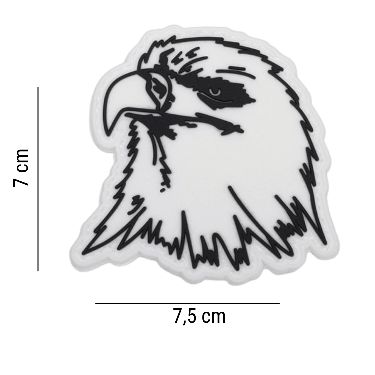 DA Eagle Kartal PVC Velcro Patch Siyah- Beyaz DA-NAS-68