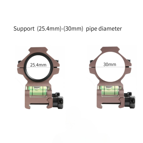 Teagle Y035 Tan Tek Parça 30/25.4mm Picatinny Dürbün Montajı Anti Eğim Su Terazili