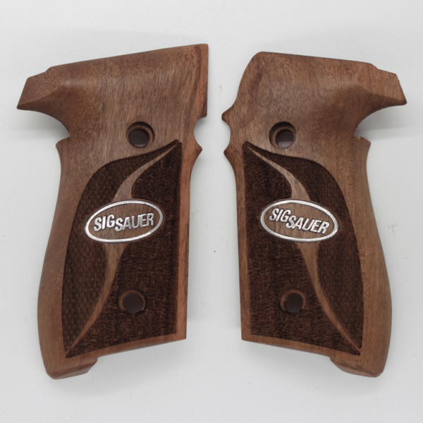 Sig Sauer p 226 beyaz metal siyah mine çift motif ceviz ahşap kabze