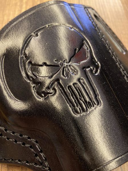 GLOCK 17 Siyah Punisher Desenli Tabanca Kılıfı - YÜKSEK KALİTE