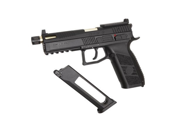 CZ P09 OPTIC AYAK VE CANTALI SİYAH BLOWBACK CO2 AIRSOFT TABANCA