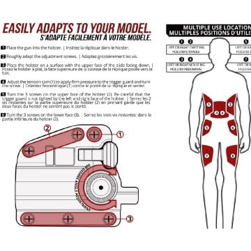 ADAPTX Universal Holster - Tüm Tabancalara uyumlu Kılıf