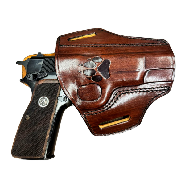 BROWNING HP14 Kahverengi Pençe Desenli Tabanca Kılıfı - YÜKSEK KALİTE