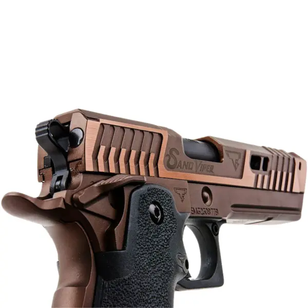 EMG Taran Tactical Innovations Lisanslı Sand Viper 2011 Hi-Capa John Wick 4 GBB Airsoft Tabanca