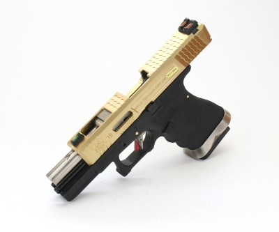 WE Glock G19 Tg GOLD GBB Airsoft Tabanca GOLD Kızak / SV Namlu / BK Gövde