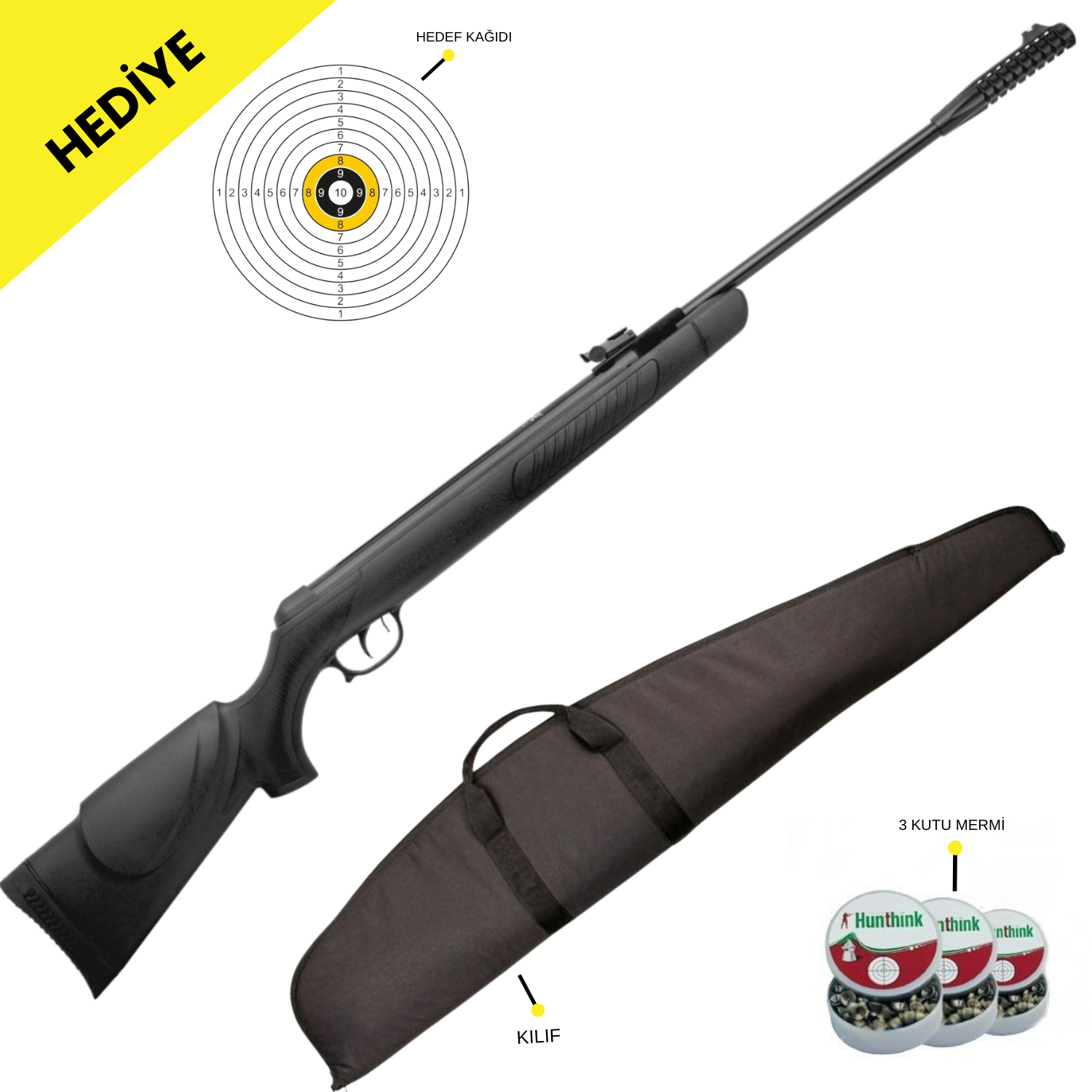 KRAL N-01 Sentetik Havalı Tüfek 4.5 mm