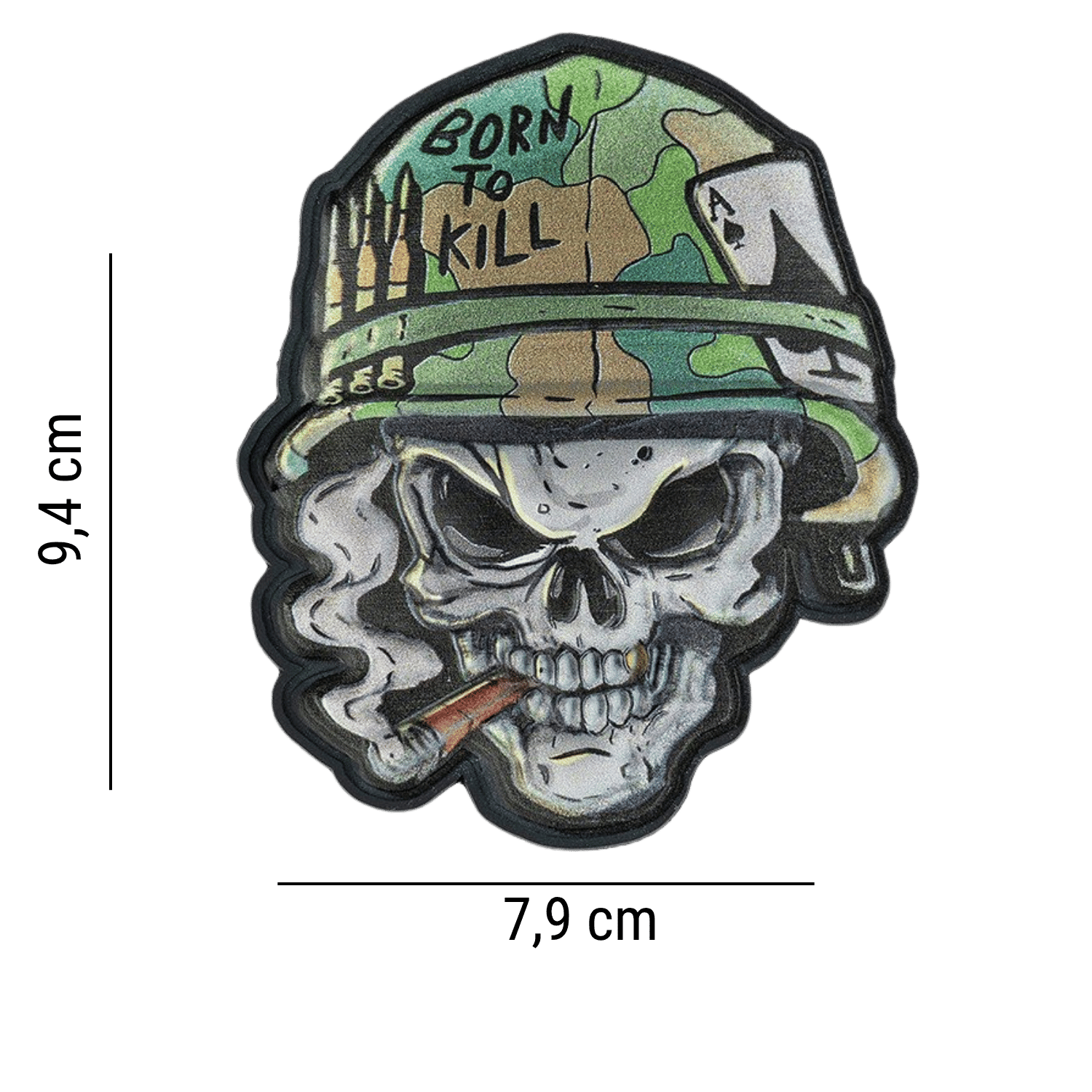 101INC Kafatası Vietnam Ası 3D UV Velcro Patch