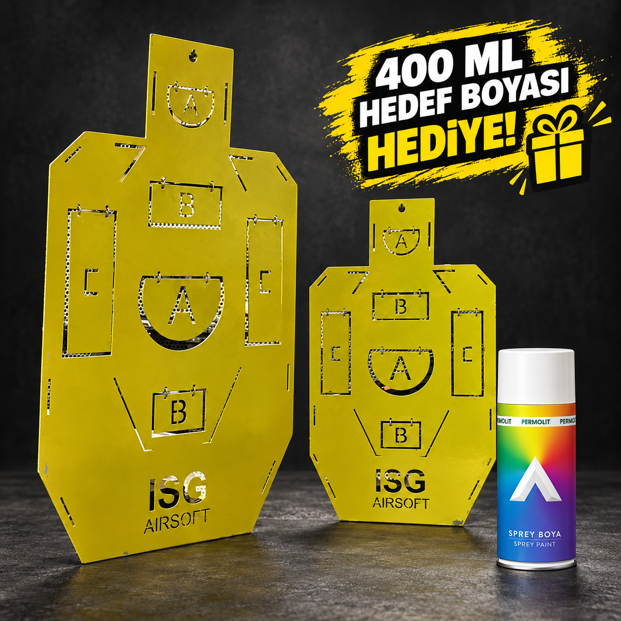 ISG AIRSOFT METAL HEDEF - SARI