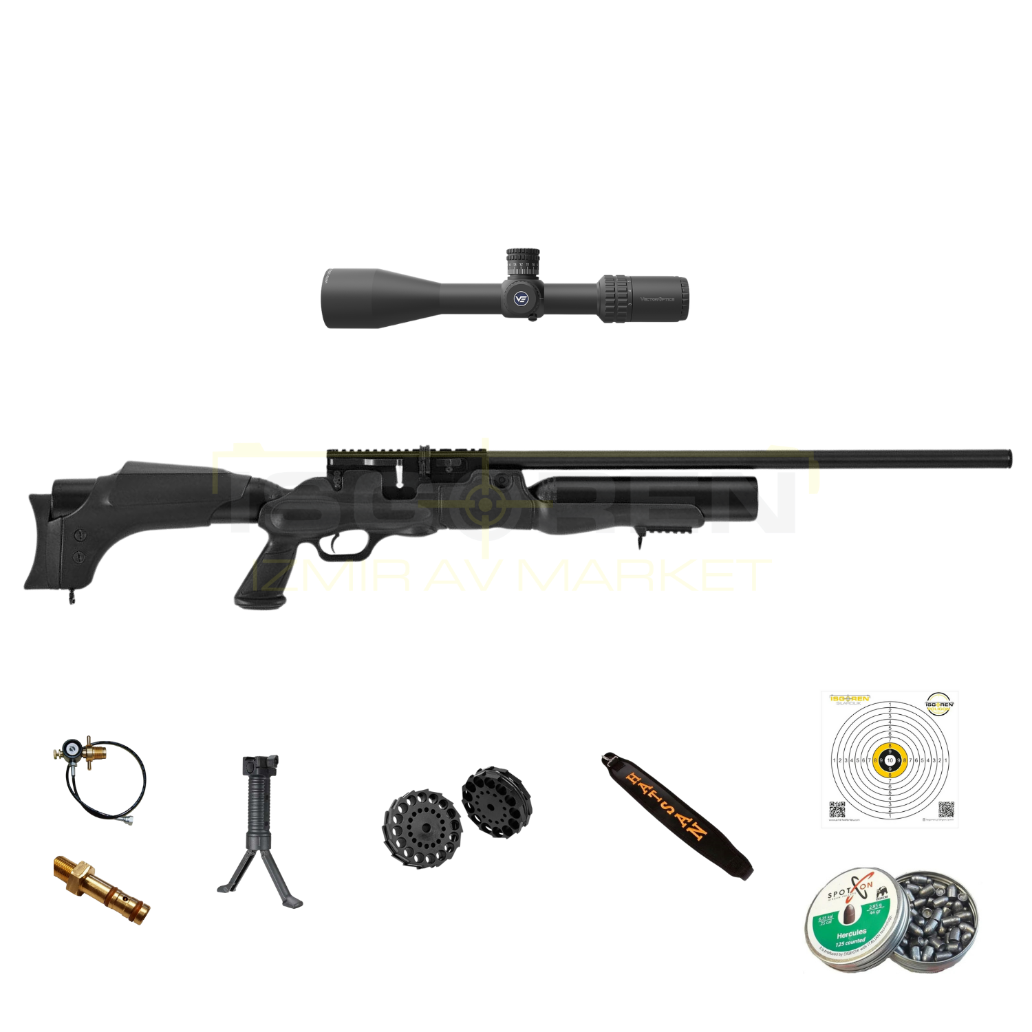 Hatsan Hercules 666 6.35mm Havalı Tüfek Seti / 3-18x50HD