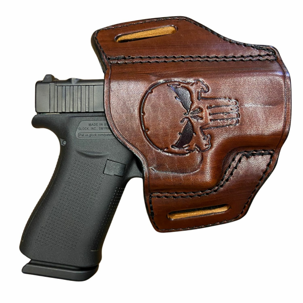GLOCK 43 Kahverengi Punisher Desenli Tabanca Kılıfı - YÜKSEK KALİTE
