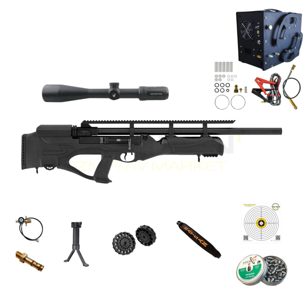 Hatsan Hercules Bully Kompresörlü Havalı Tüfek Seti / 4-12X40AO
