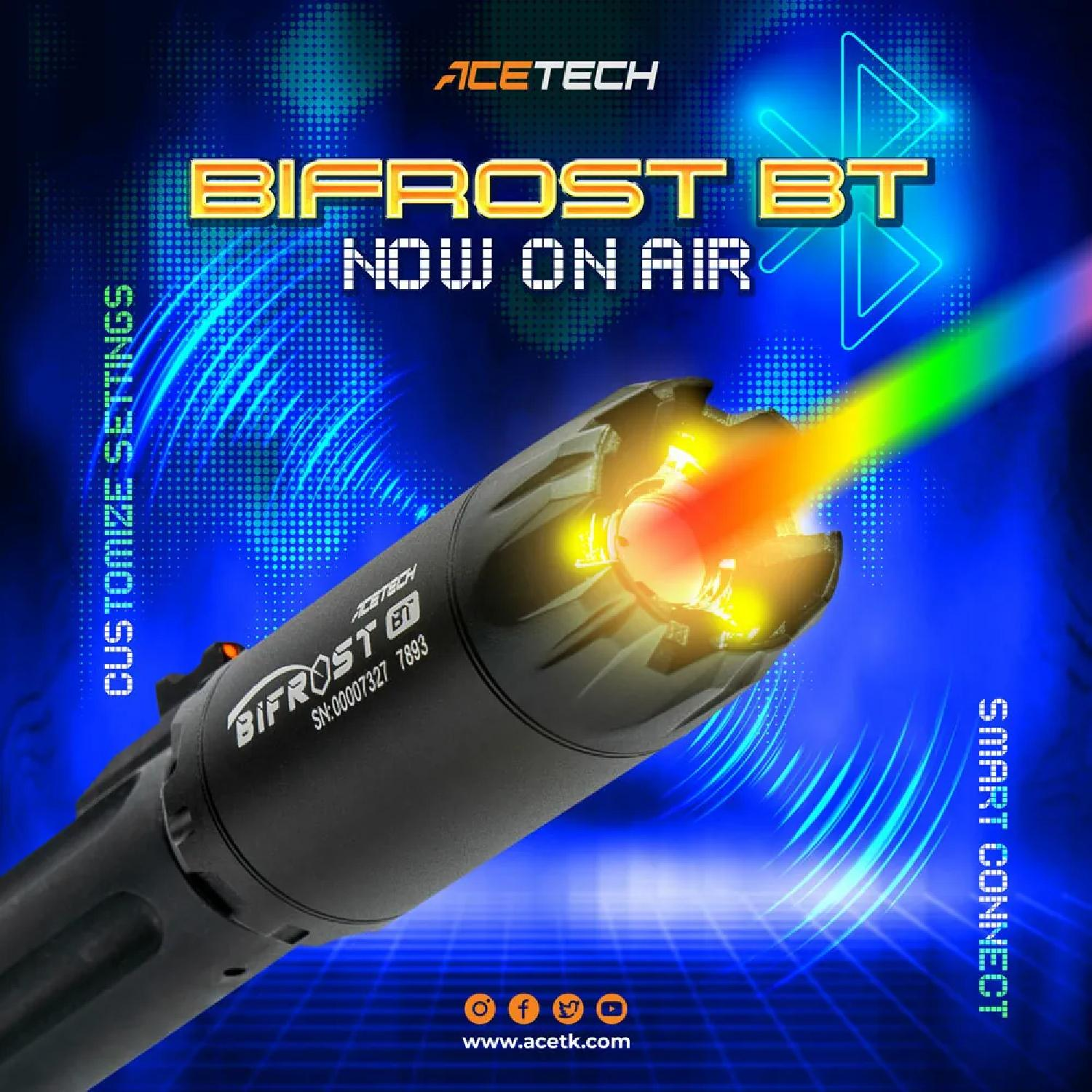 Acetech Bifrost Bluetooth Multi Color Rainbow Tracer Unit Susturucu