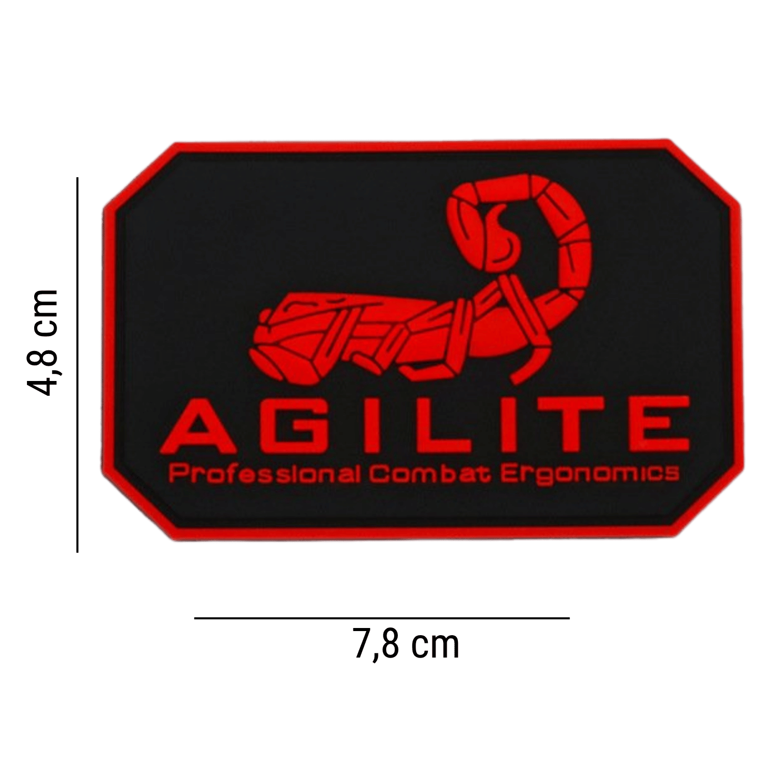 DA ACM AGILITE Velcro Patch Siyah - Kırmızı DA-NAS-337