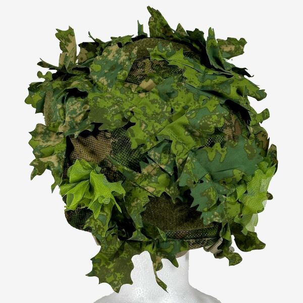 KMCS Helmet Cover Ayarlanabilir 3D Yapraklı Kask Kamuflajı - Yeşil