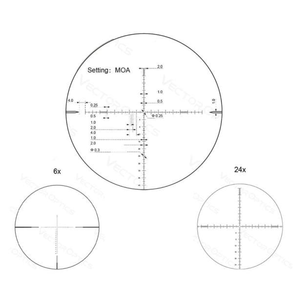 Vector Optics ORION PRO MAX 6-24X50 FFP Tüfek Dürbünü SCFF-44