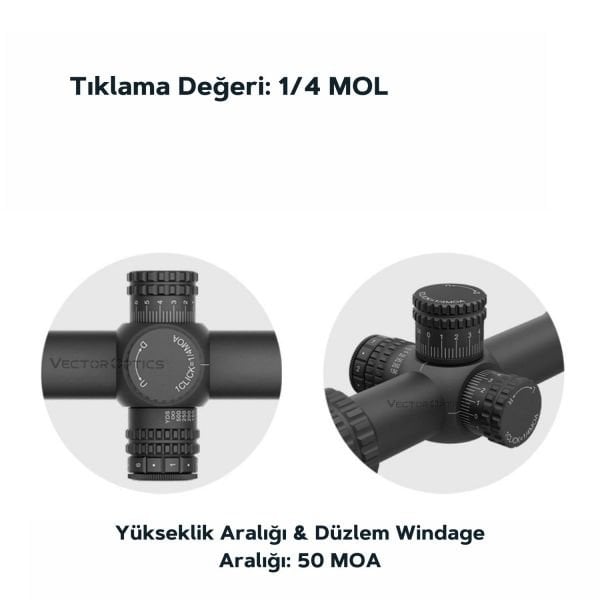 Vector Optics ORION PRO MAX 6-24X50 FFP Tüfek Dürbünü SCFF-44