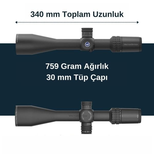 Vector Optics ORION PRO MAX 6-24X50 FFP Tüfek Dürbünü SCFF-44