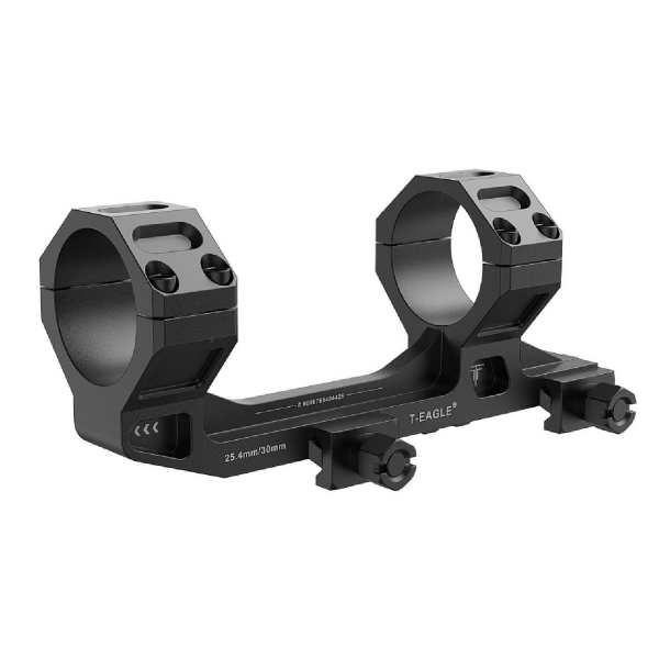 T-Eagle Y037 Siyah Alçak Profil Tek Parça 30/25.4mm Picatinny Dürbün Montajı