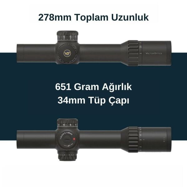 Vector Optics Continental x10 1-10x28ED FFP 34mm LPVO Scope SCFF-62