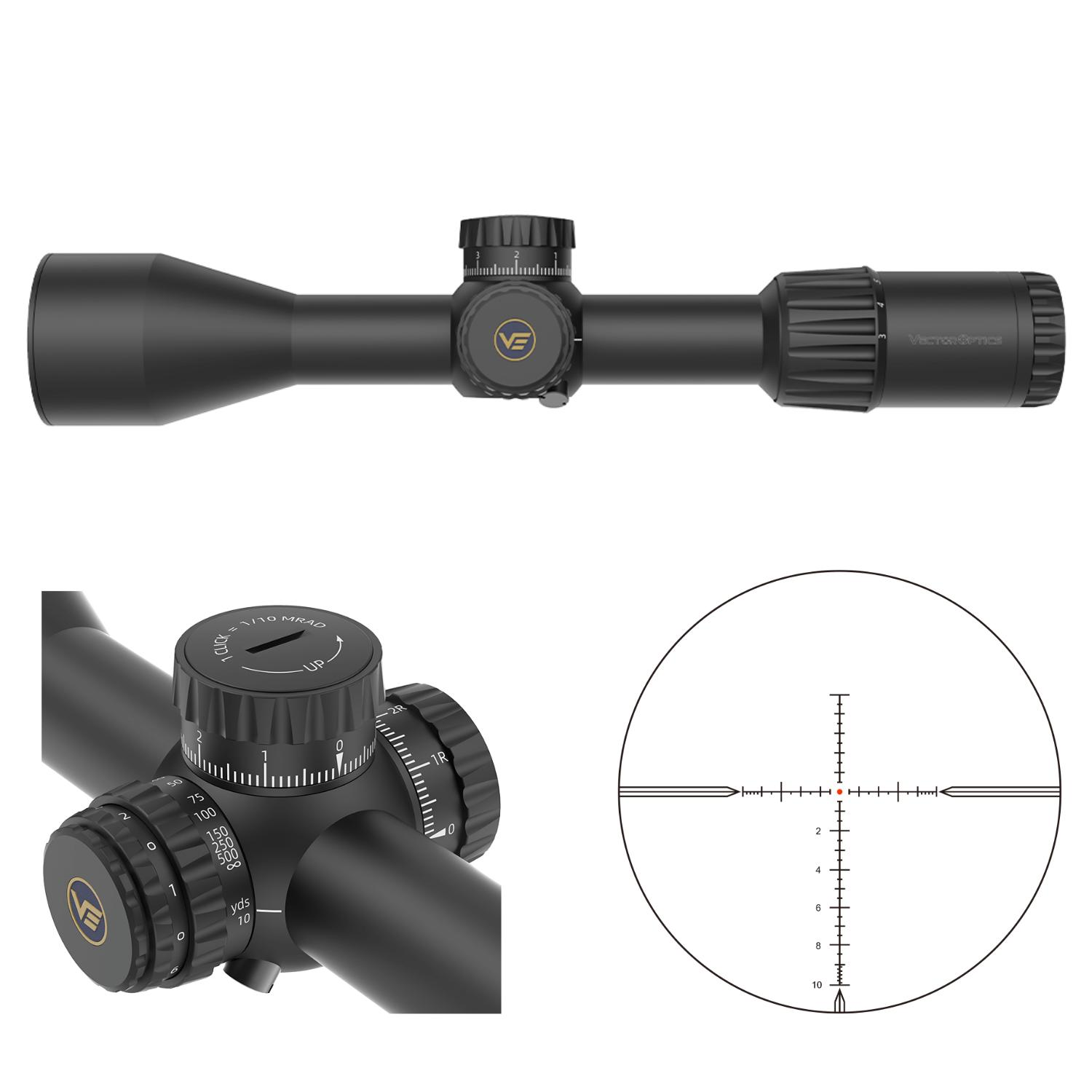 Vector Optics TAURON 3-18x50 GenII FFP Tüfek Dürbünü