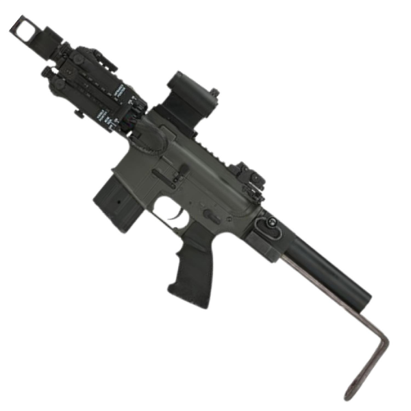 Golden Eagle ''Tank'' Airsoft M4 CQB Carbine AEG Battery Box Collapsable Stok