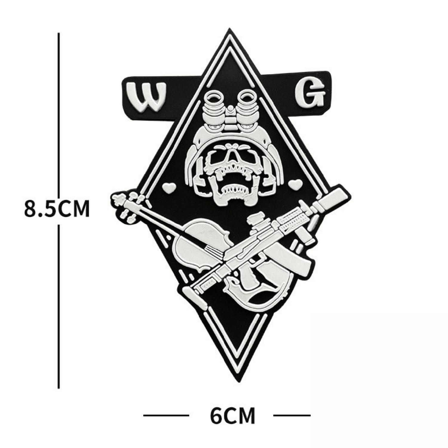 DA 3D PVC Patch NVG WG SKUL ''Kemancı Kuru Kafa'' DA-NAS-63