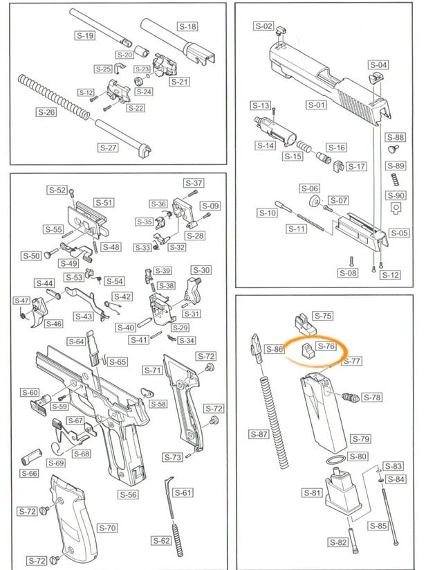 WE F226 - F228 - F229 - MK25 Gas Router - Gaz Dağıtıcısı/ Parça #76