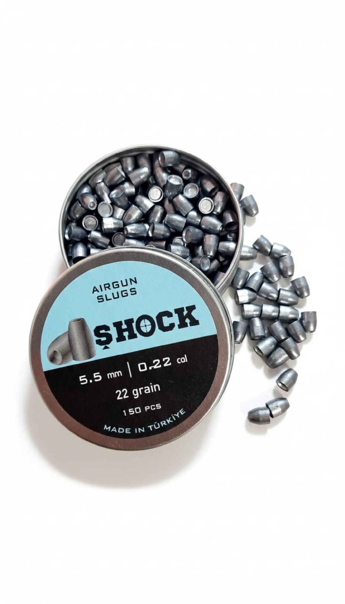 Shock Solid Bullet 5.5 mm 22 Grain 150 PCS Havalı Saçma