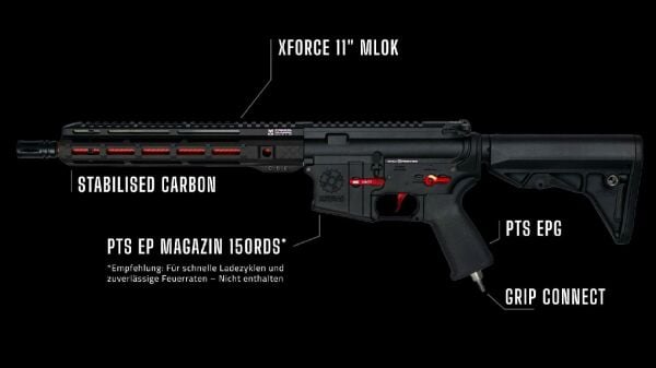 Umbrella Armory XFORCE EMAG XF11 HPA Airsoft Tüfek Siyah