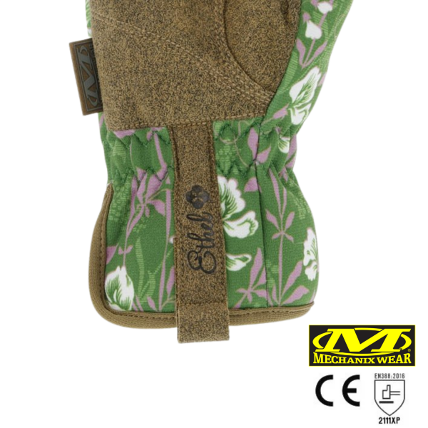 Mechanix Orginal Ethel® Ethel V&A Sweet Pea (Yeşil/Kahve) Kadın Eldiven ETH-VASP