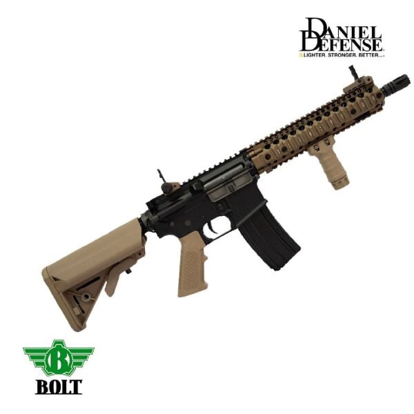 BOLT Daniel Defense Lisanslı DD MK18 MOD1 BRSS Gerçekçi Tepmeli Tan AEG Airsoft Tüfek