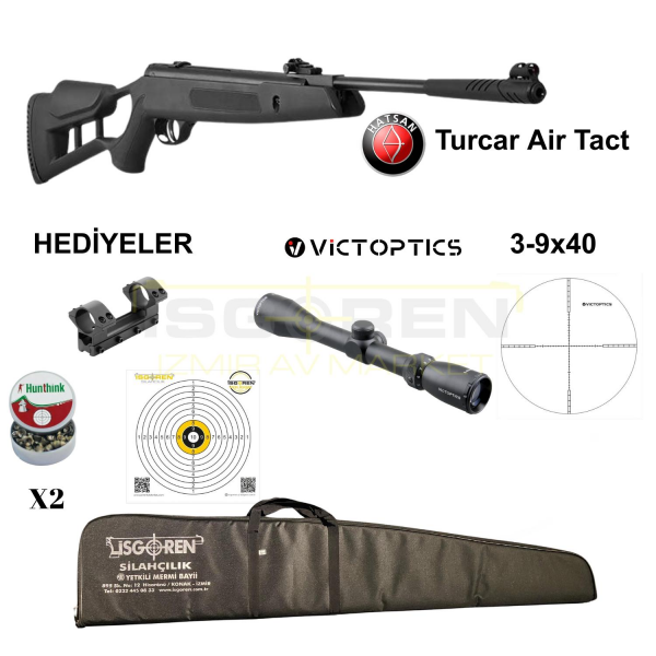 Hatsan Turcar Airtact PD Havalı Tüfek, 5.5mm (Full Set) 3-9x40