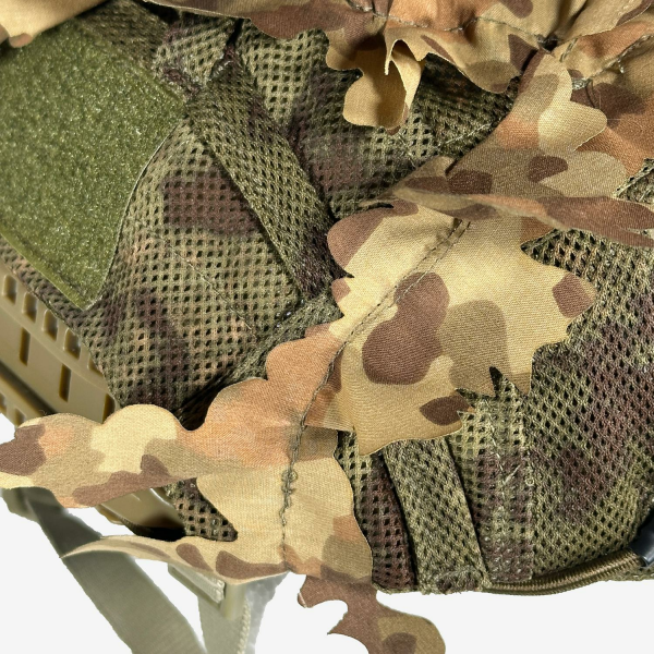 KMCS Helmet Cover Ayarlanabilir 3D Yapraklı Kask Kamuflajı - Yeşil