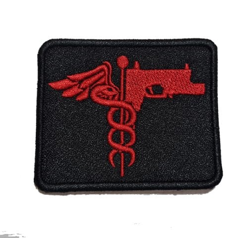 TRAUMA (MEDICAL SHOOTER) LOGO PATCH - SİYAH-KIRMIZI