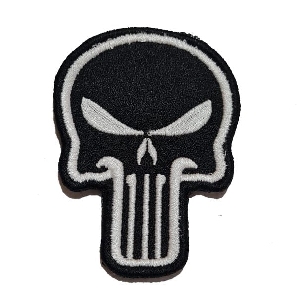 PUNISHER SKULL BW PATCH - SİYAH-BEYAZ